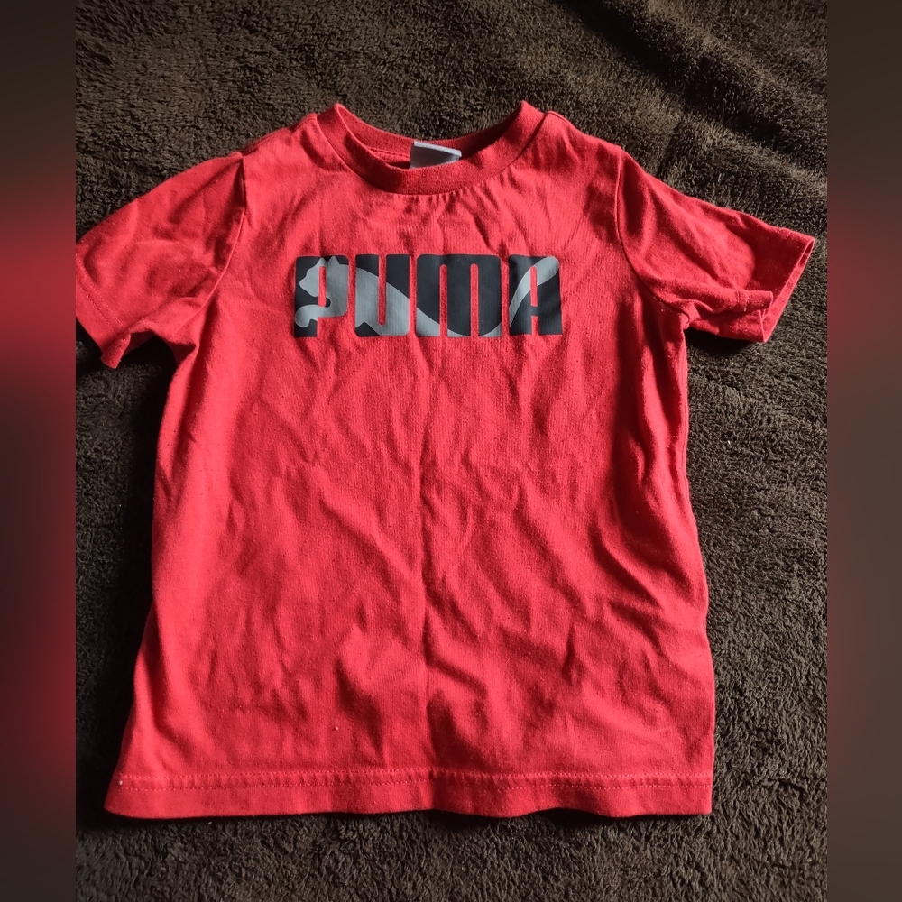 Puma Kids Bold Red Short Sleeve Tee/Size 3T Boys